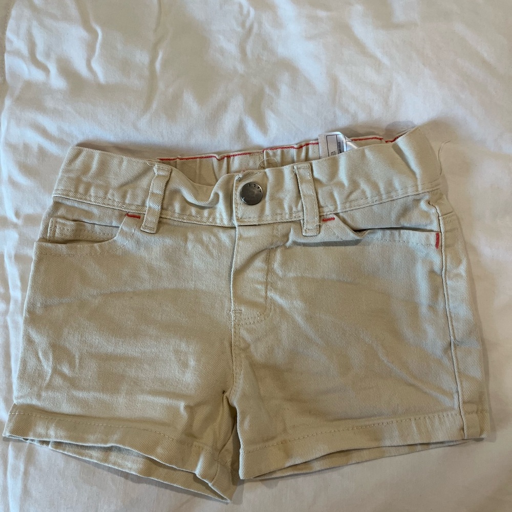 Roxy High Waist Cream Shorts